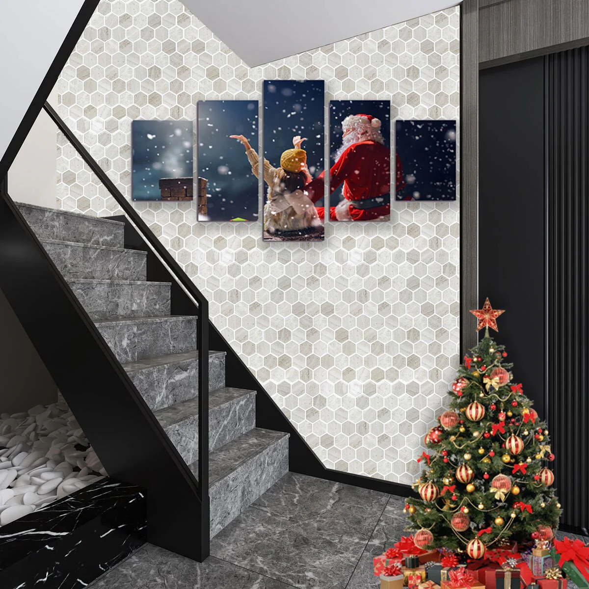3D Self-Adhesive Hexagonal Wall Stickers - Image 12