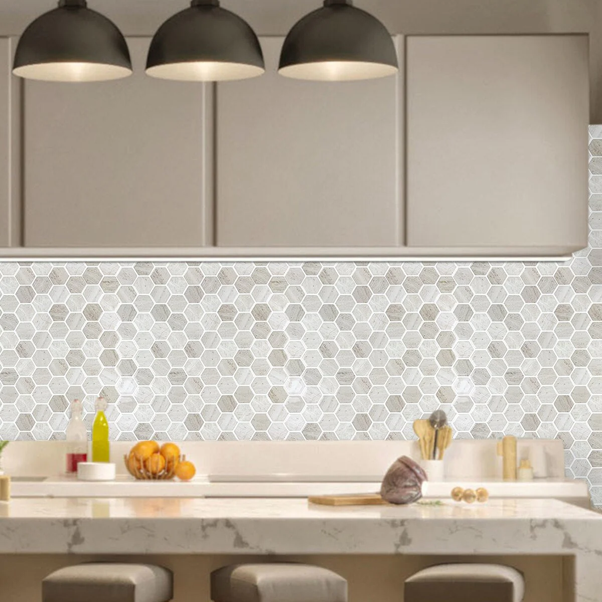 3D Self-Adhesive Hexagonal Wall Stickers - Image 2