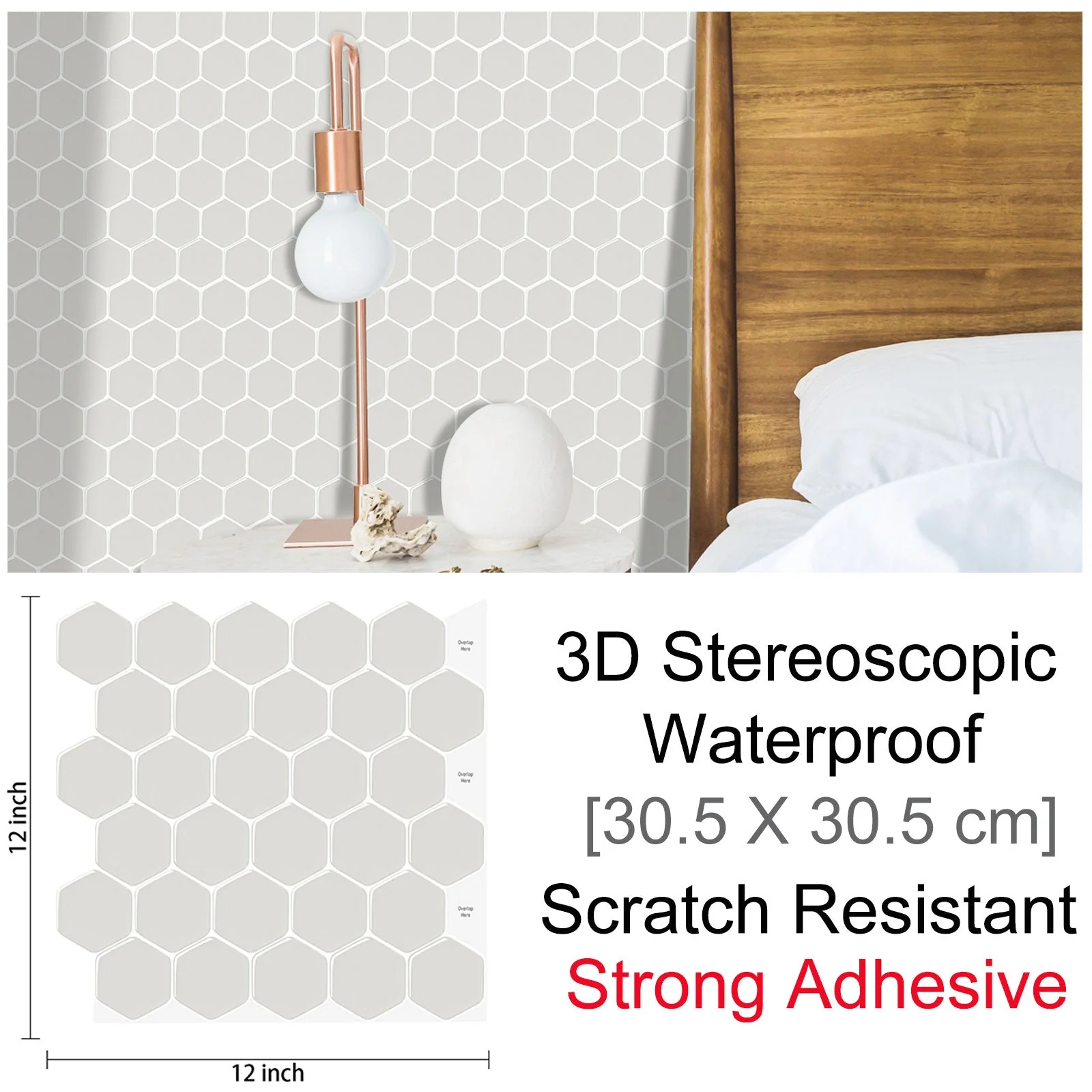 3D Self-Adhesive Hexagonal Wall Stickers - Image 9