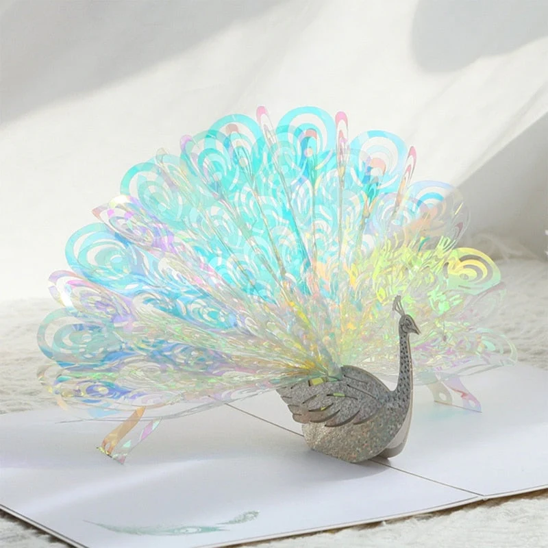 3D Shining Peacock Decorative Card - Image 2