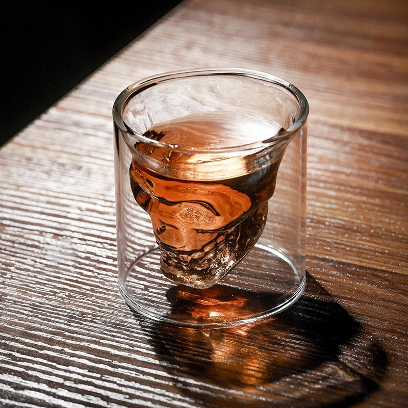 3D Skull Head Double Drinking Glass - Image 5