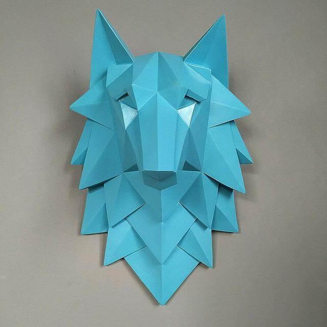 3D Statue Wolf Head Sculpture Home Decor - Image 3