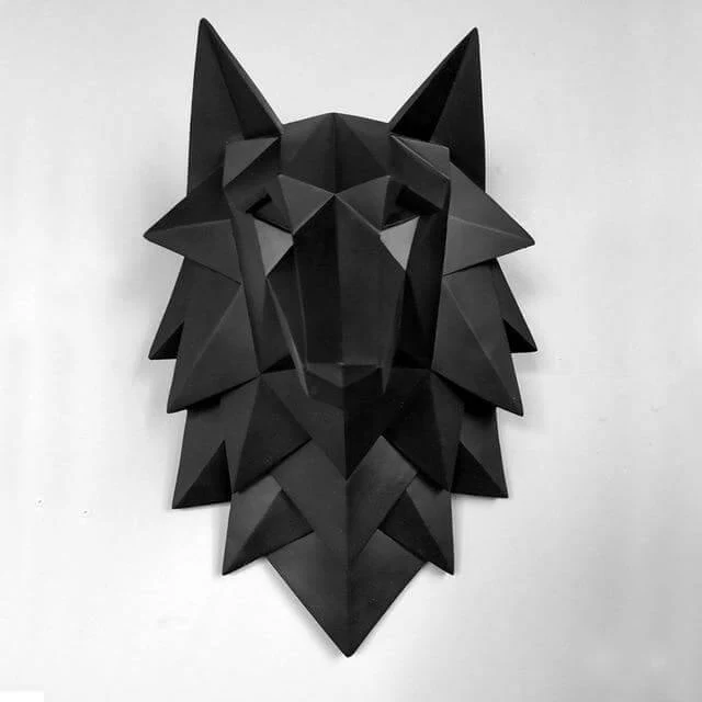 3D Statue Wolf Head Sculpture Home Decor - Image 8