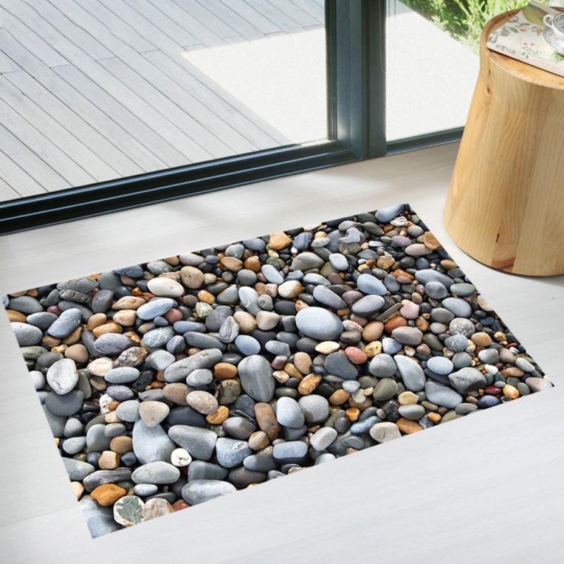 3D Stone Surface Bathroom Floor Stickers - Image 3