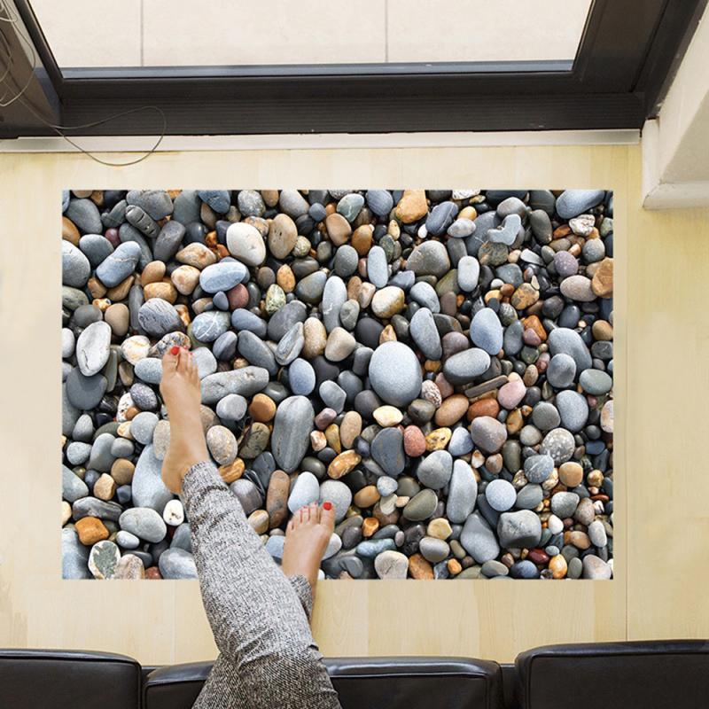 3D Stone Surface Bathroom Floor Stickers - Image 4