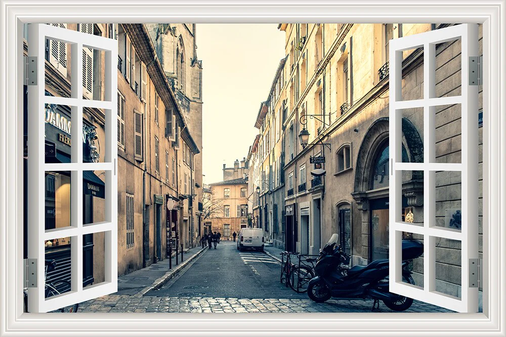 3D Street Scene Self-Adhesive European Wallpaper - Image 13