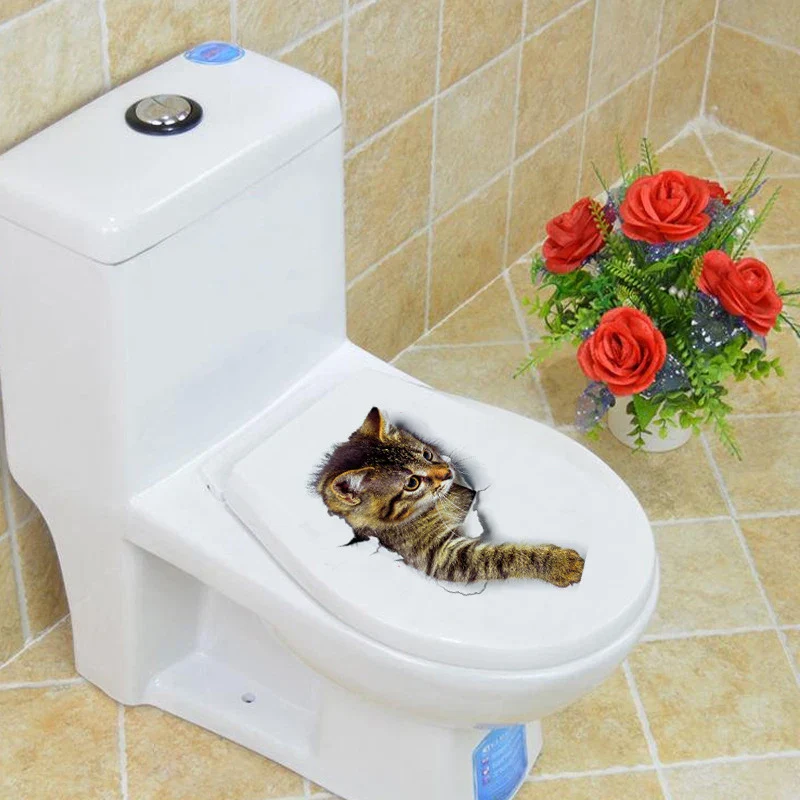3D Toilet Protector Cat Sticker - Image 4