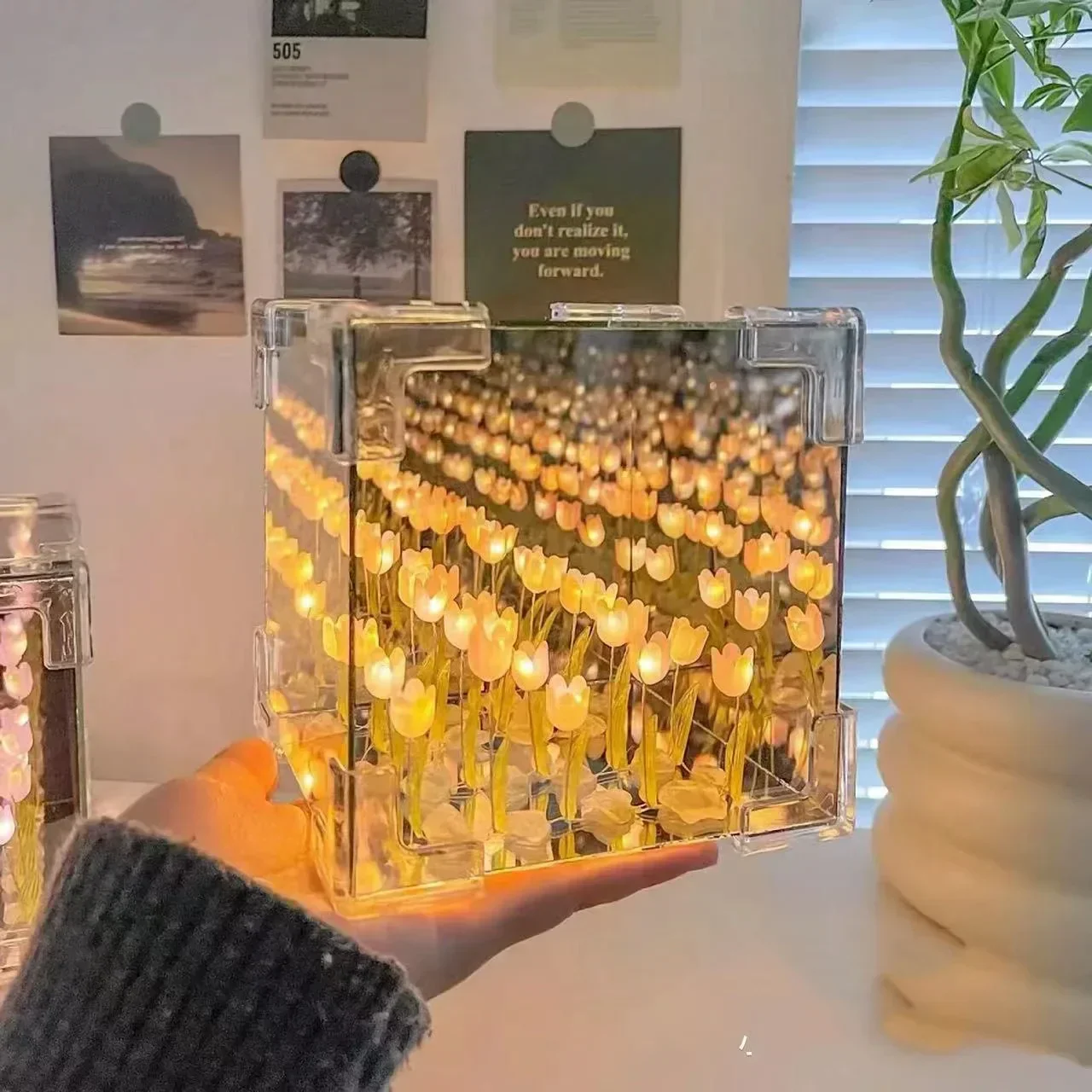 3D Tulip DIY Flower Cube Night Lamp - Image 5