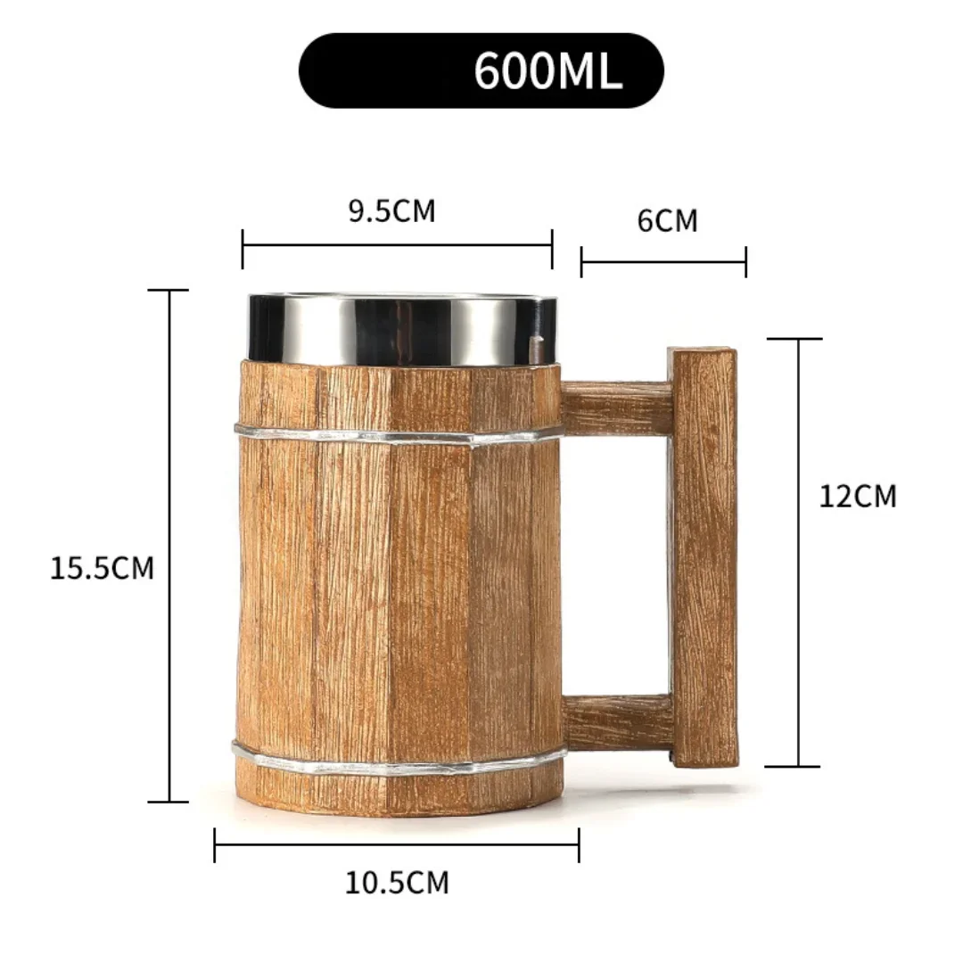 3D Viking-Style Wooden Mug - Image 13