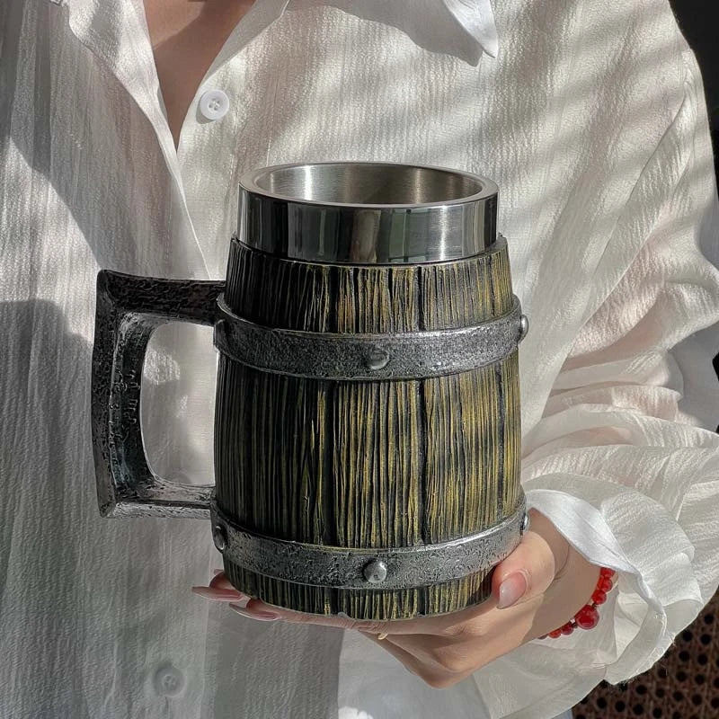 3D Viking-Style Wooden Mug - Image 5