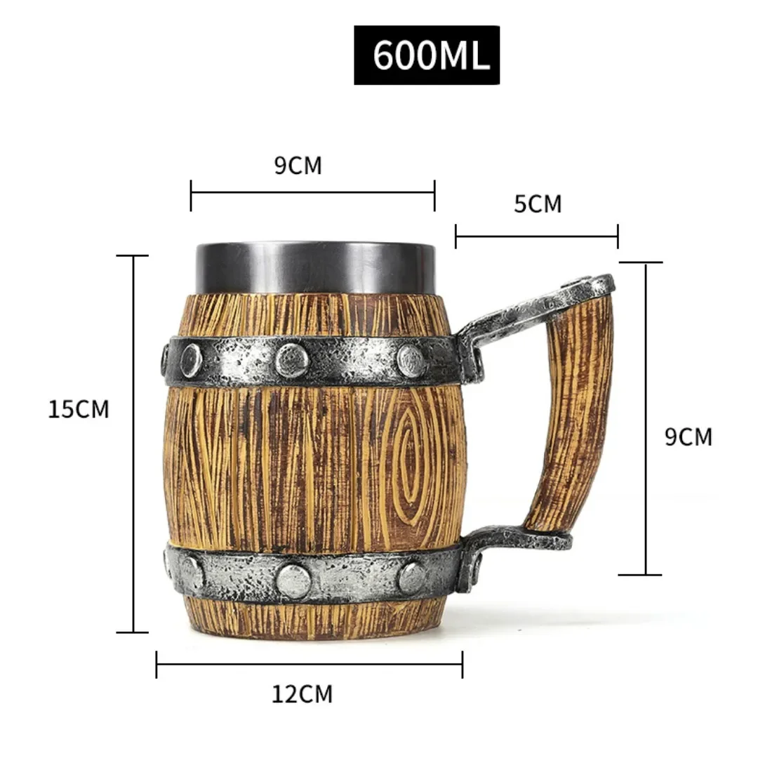3D Viking-Style Wooden Mug - Image 7