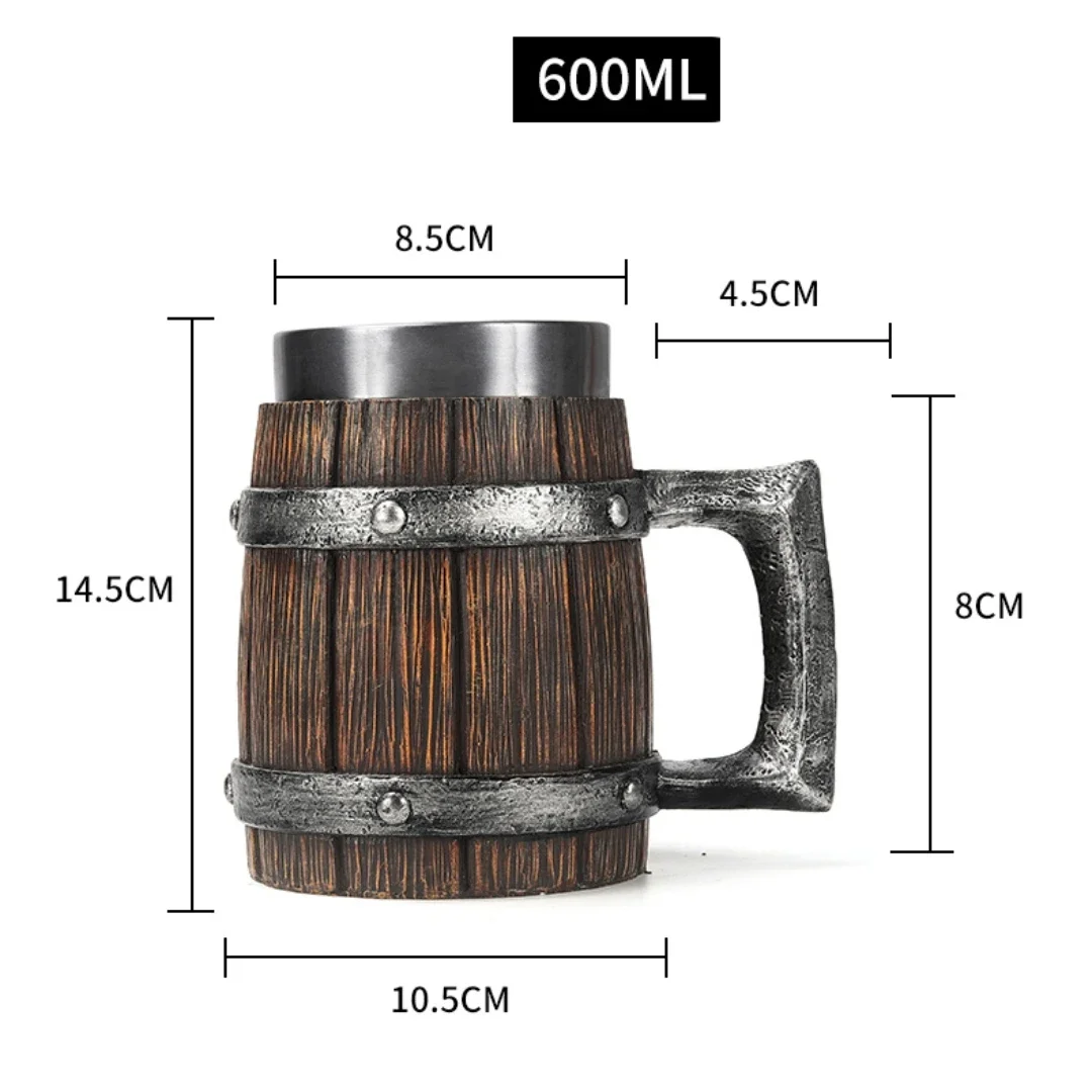 3D Viking-Style Wooden Mug - Image 9
