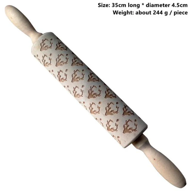 3D Wooden Christmas Rolling Pin - Image 11