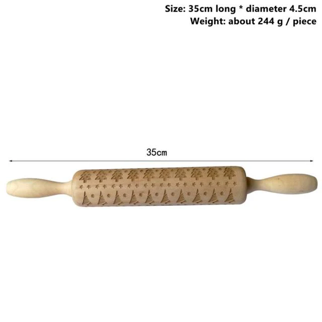 3D Wooden Christmas Rolling Pin - Image 9