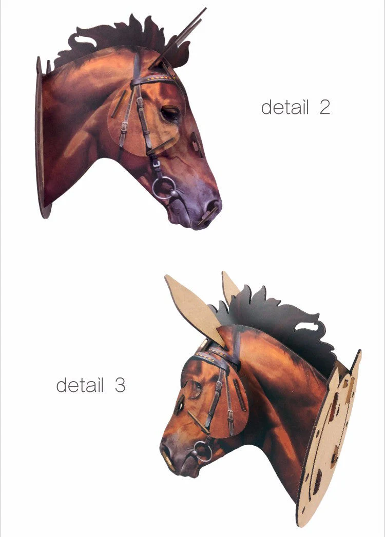 3D Wooden Craft Horse Hanging Wall Decor - Image 11