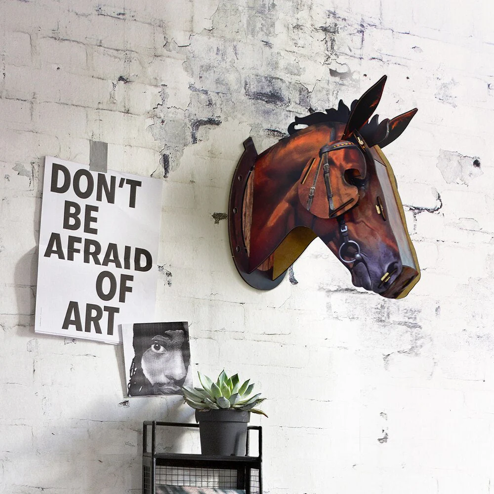 3D Wooden Craft Horse Hanging Wall Decor - Image 3