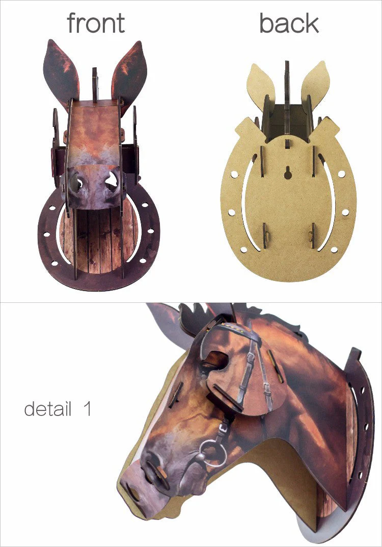 3D Wooden Craft Horse Hanging Wall Decor - Image 9
