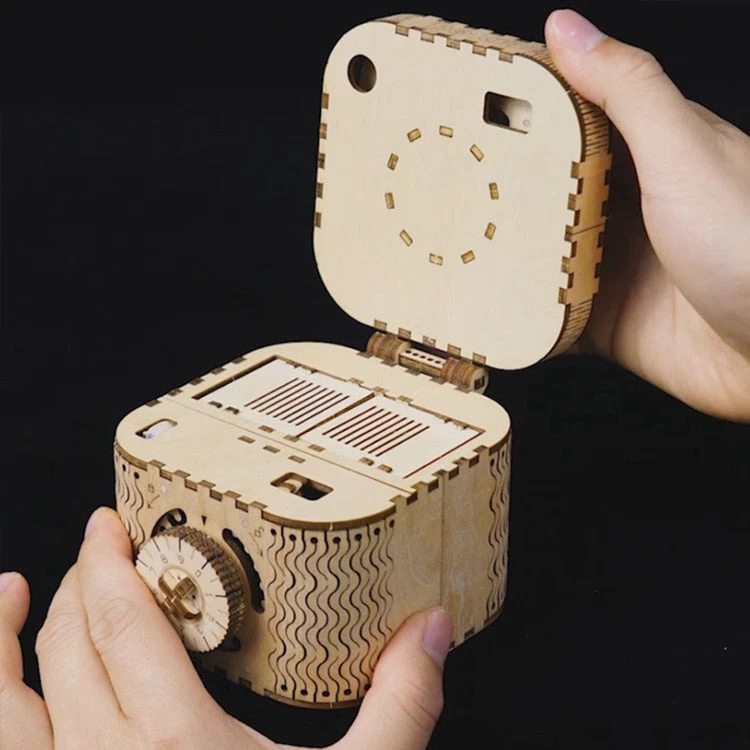 3D Wooden Puzzle Jewelry Storage Box - Image 2