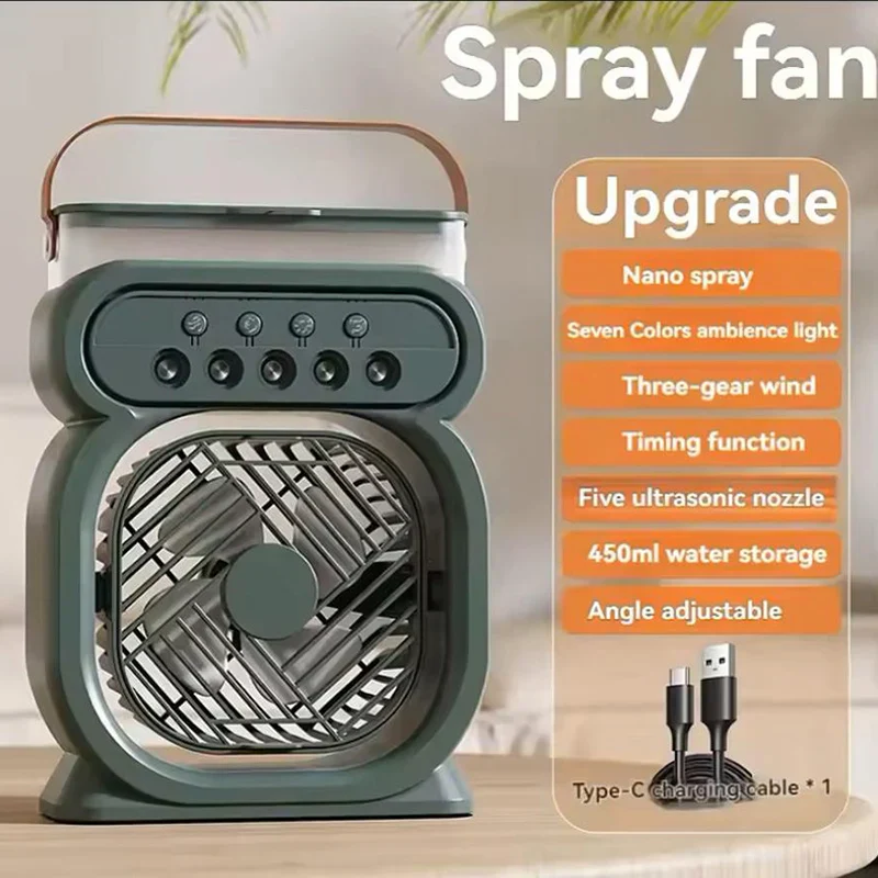 3in1 Air Cooler LED Night Lamp Humidifier Fan - Image 7