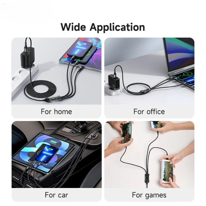 3in1 Digital Display Quick Charging Universal Charging Cable - Image 2