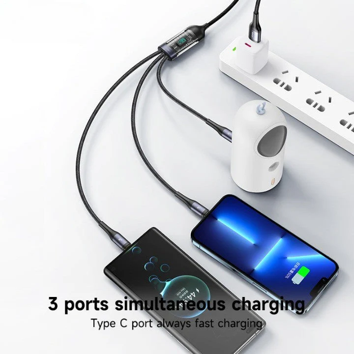 3in1 Digital Display Quick Charging Universal Charging Cable - Image 3