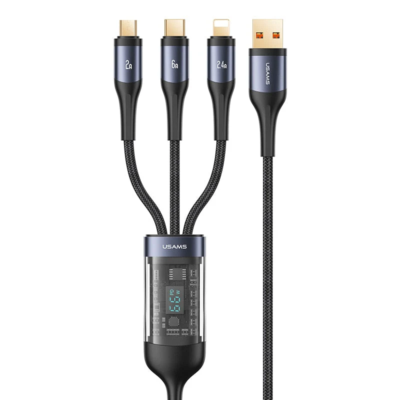3in1 Digital Display Quick Charging Universal Charging Cable - Image 6