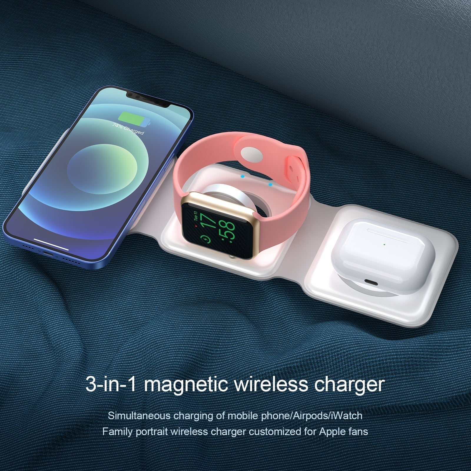 3in1 Foldable Wireless Charging Pad - Image 8
