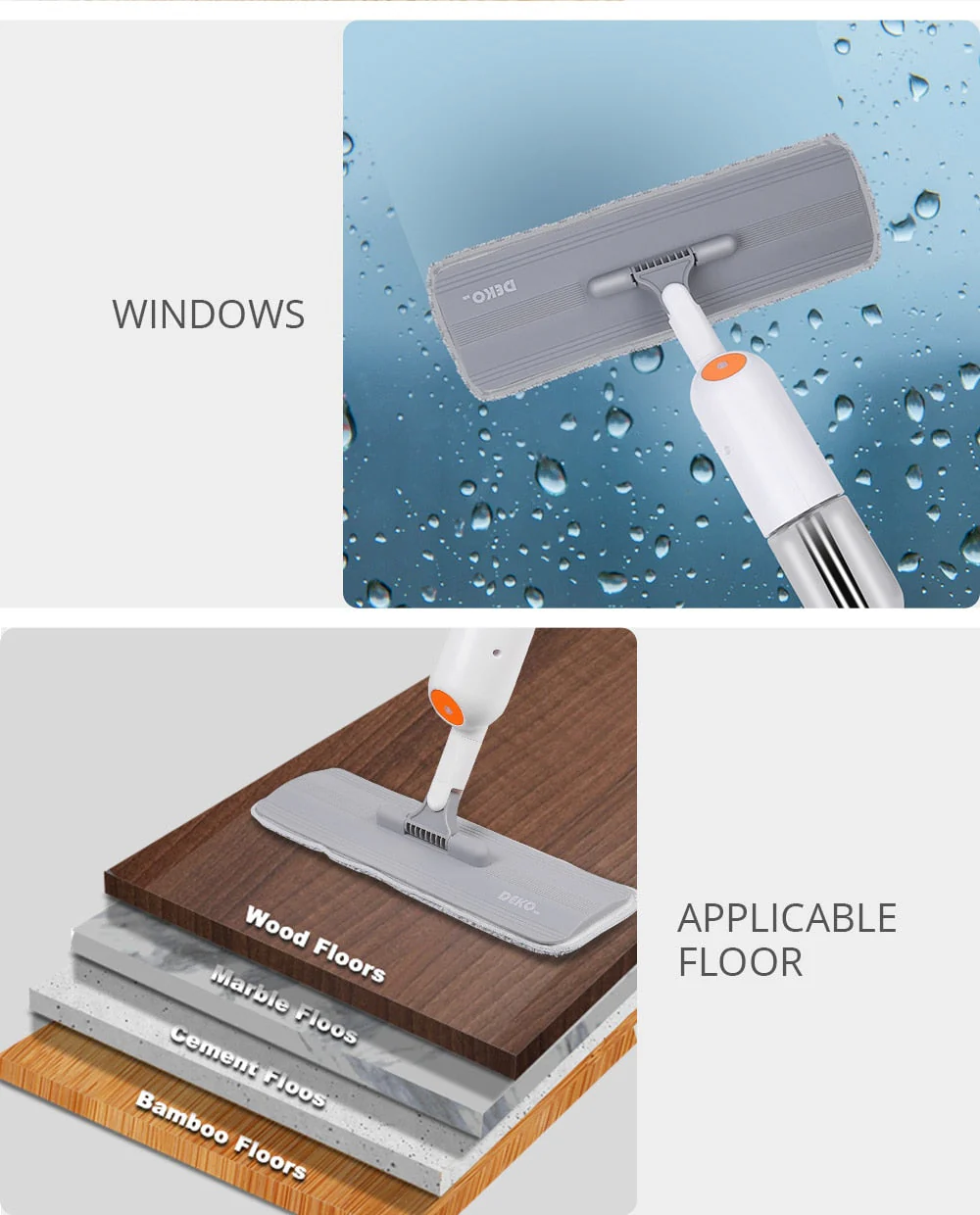 3in1 Hand Sweeper Water Spray Mop - Image 8