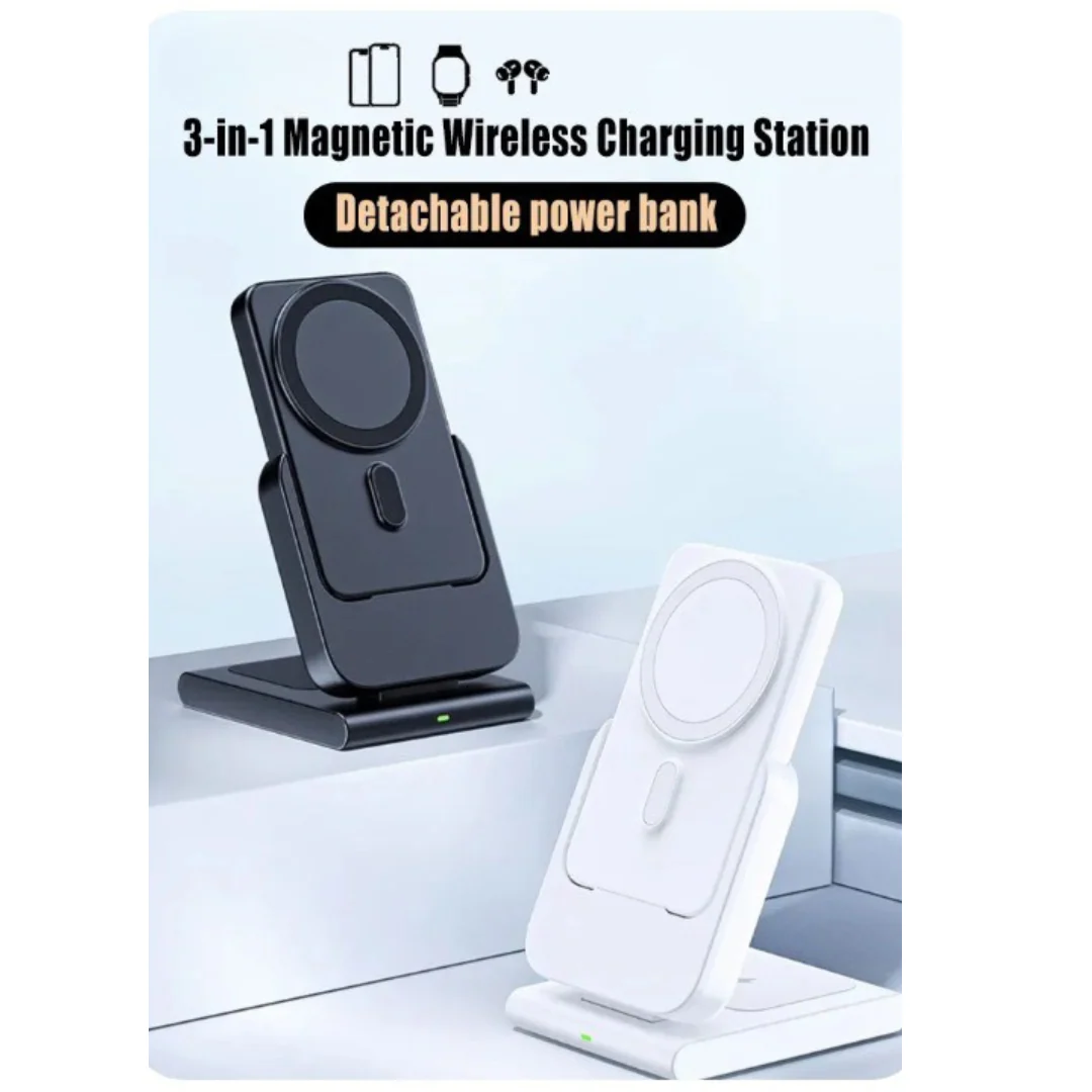 3in1 Magnetic Fast Charging Magsafe Power Bank Station - Image 5