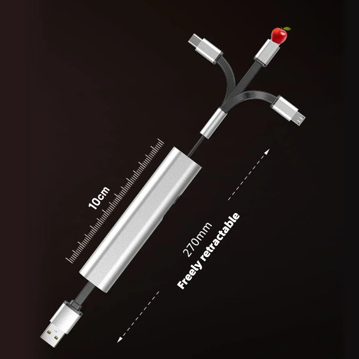 3in1 Metal Anti-Scratch Fast USB Smart Charging Cable - Image 6