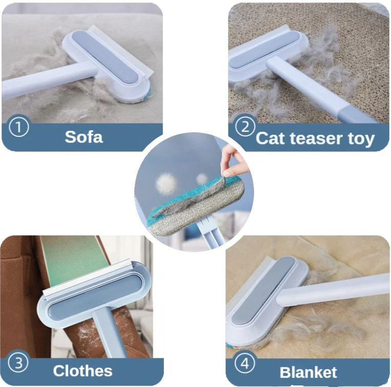 3in1 Pet Hair Lint Remover Window Cleaner Brush - Image 2