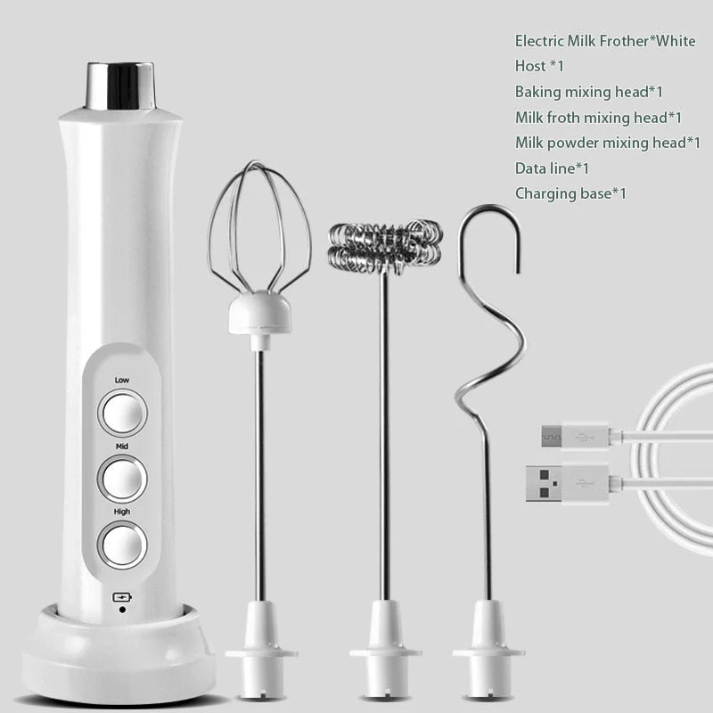 3in1 Portable Rechargeable Milk Frother Foam Maker - Image 7