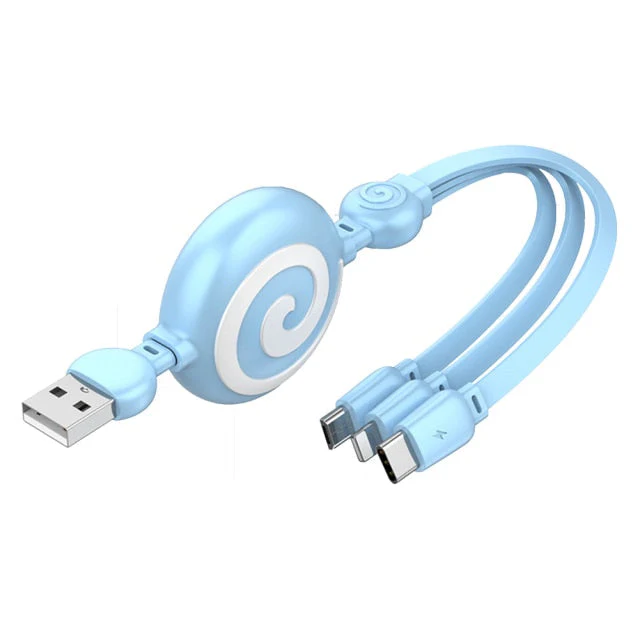 3in1 Retractable Universal Phone Charging Cable - Image 3