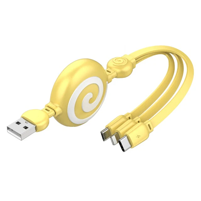 3in1 Retractable Universal Phone Charging Cable - Image 4