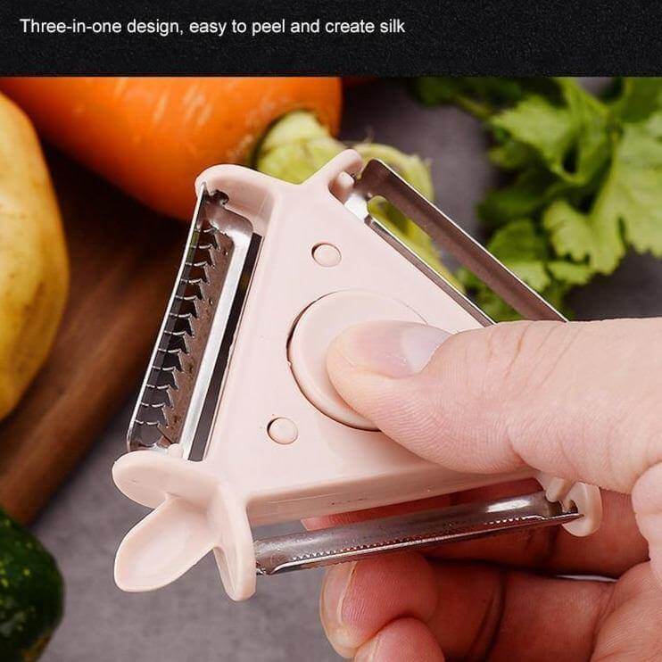 3in1 Rotating Stainless Steel Fruit Vegetable Peeler - Image 10
