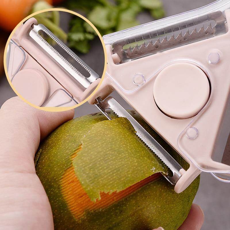 3in1 Rotating Stainless Steel Fruit Vegetable Peeler - Image 2