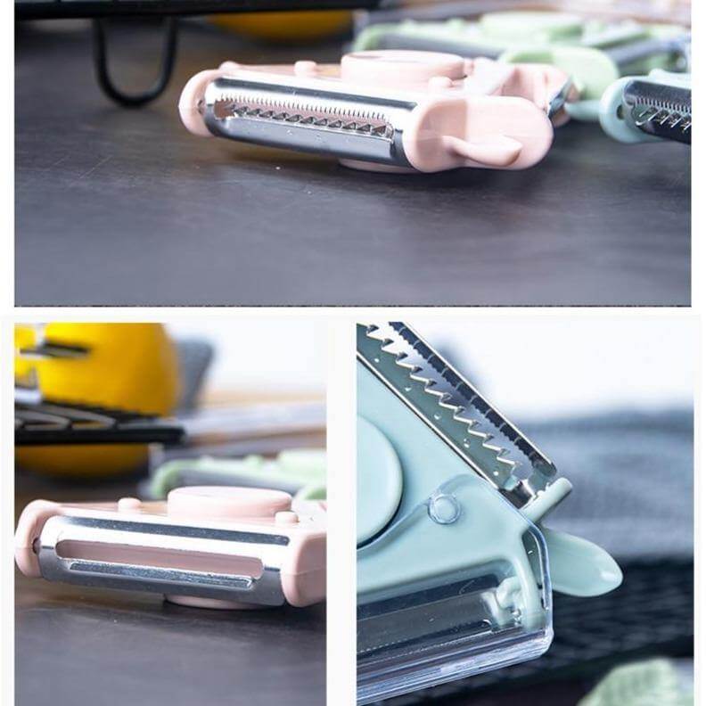 3in1 Rotating Stainless Steel Fruit Vegetable Peeler - Image 3