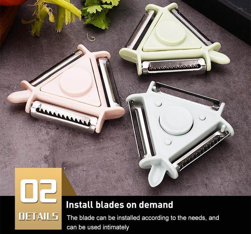 3in1 Rotating Stainless Steel Fruit Vegetable Peeler - Image 6