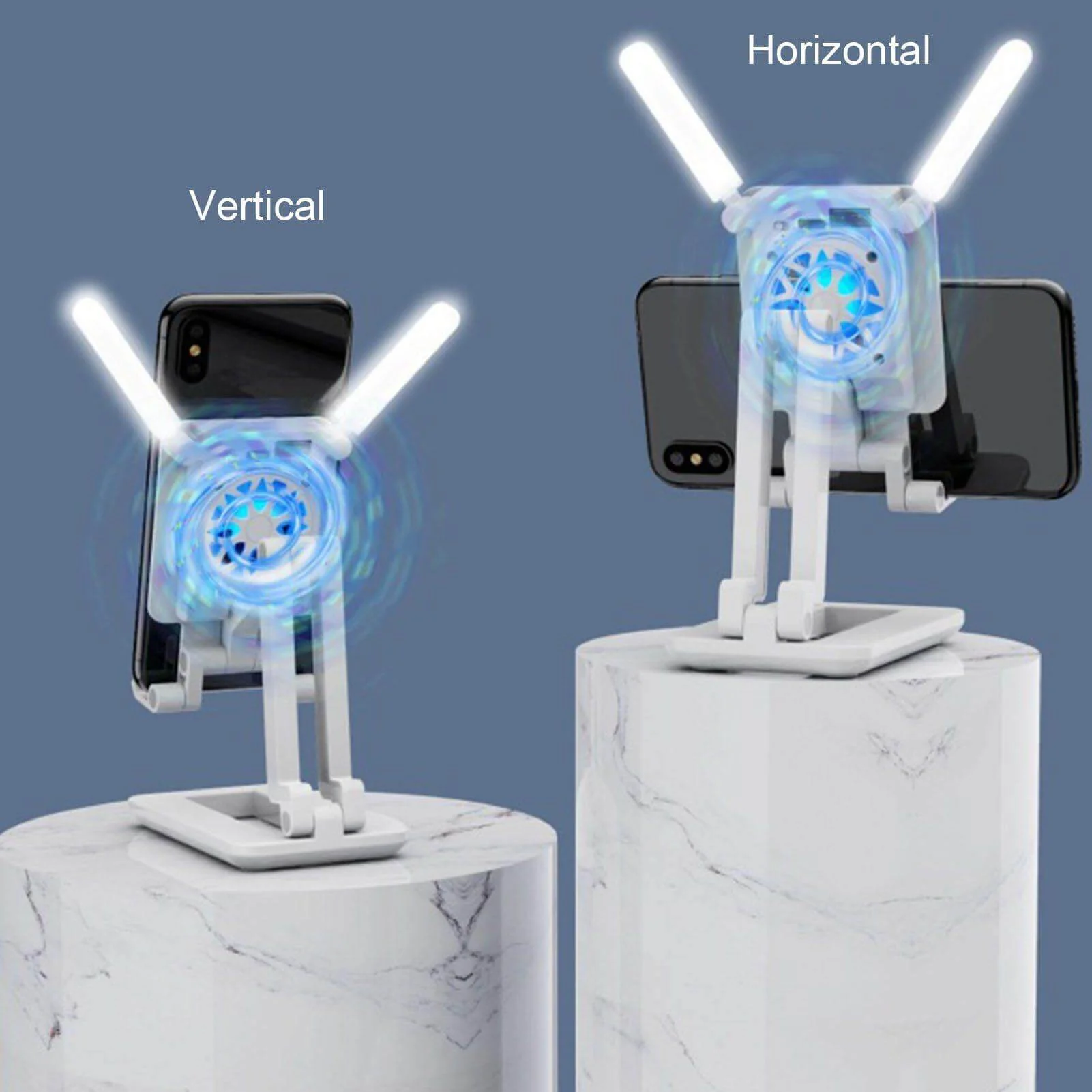 3in1 Selfie Light Adjustable Cooling Fan Phone Holder - Image 4