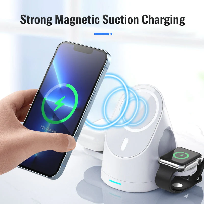 3in1 Space Station Magnetic Wireless Charger Stand - Image 2