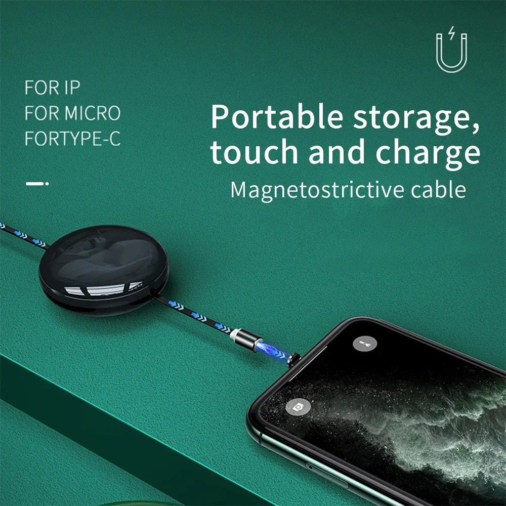 3in1 Universal Retractable Magnetic Fast Charging Cable - Image 3