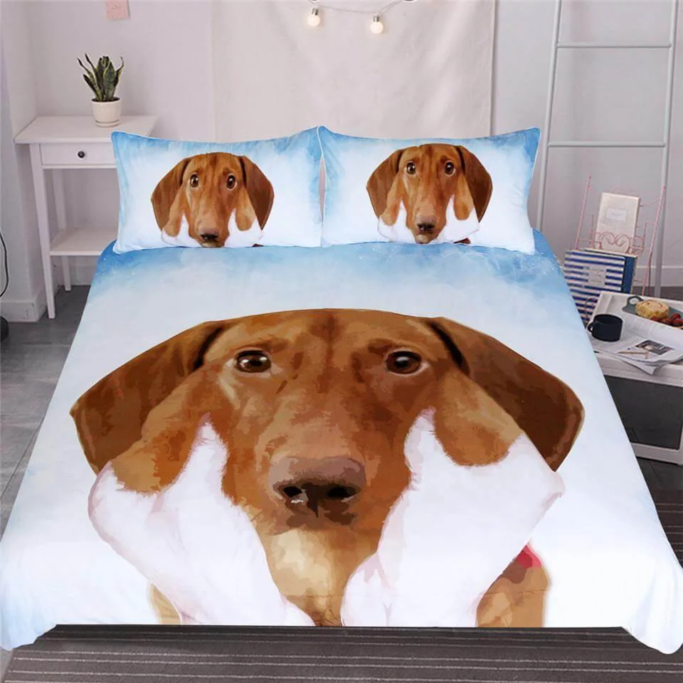 3pcs 3d printed Cute puppy Comfortable Duvet Cover Bedding set Mavigadget - Image 6
