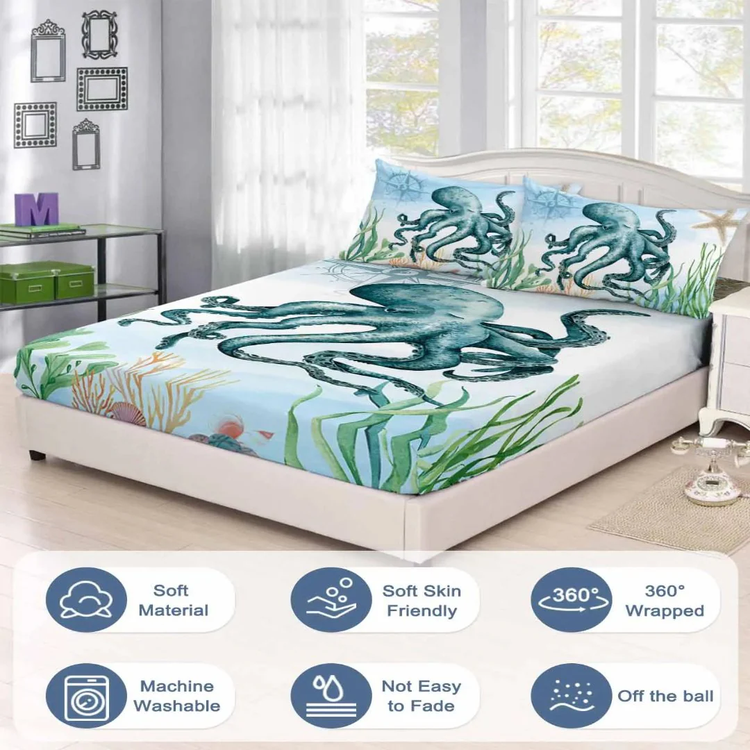 3pcs Octopus Eye Floral Comfortable Duvet Cover Bedding Set - Image 4
