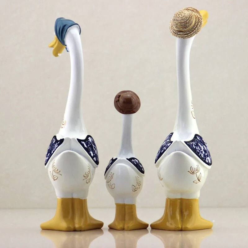 3Pcs Resin American Style Duck Table Decor - Image 4