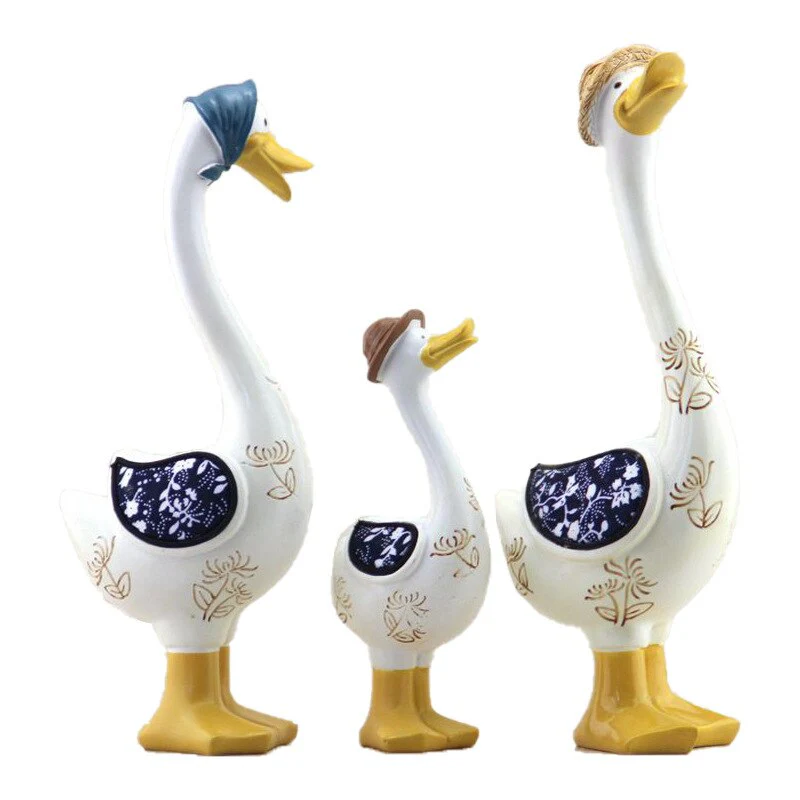 3Pcs Resin American Style Duck Table Decor - Image 5