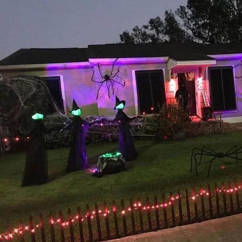 3Pcs Voice Control Halloween Witch Decoration Light Set - Image 10