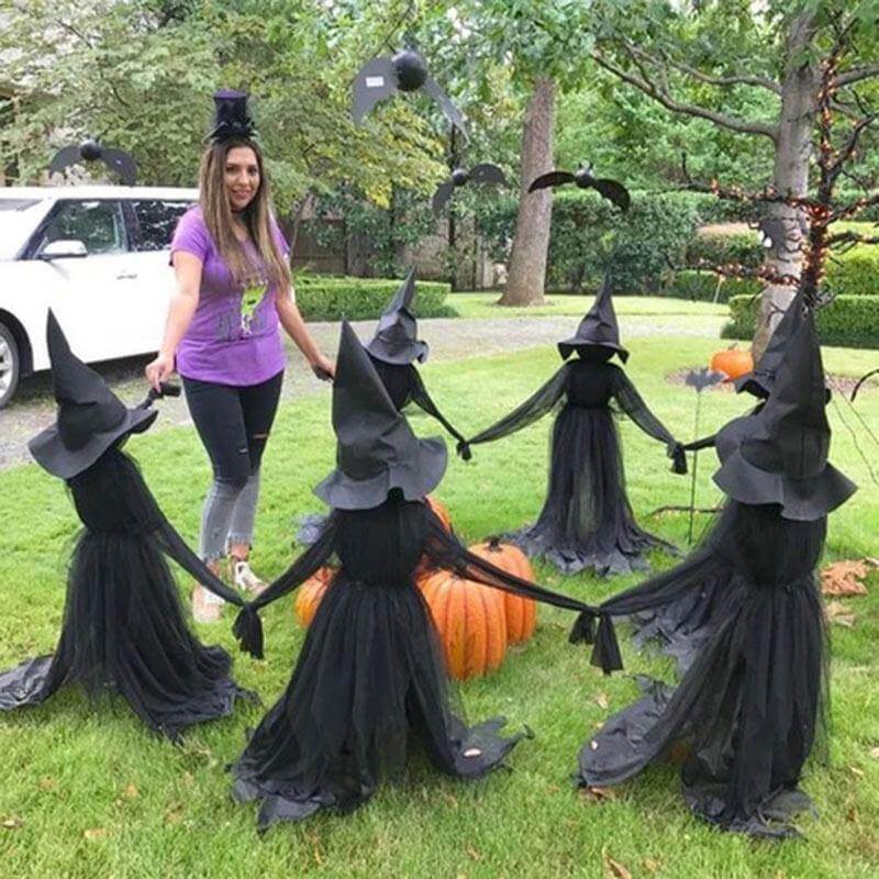 3Pcs Voice Control Halloween Witch Decoration Light Set - Image 11
