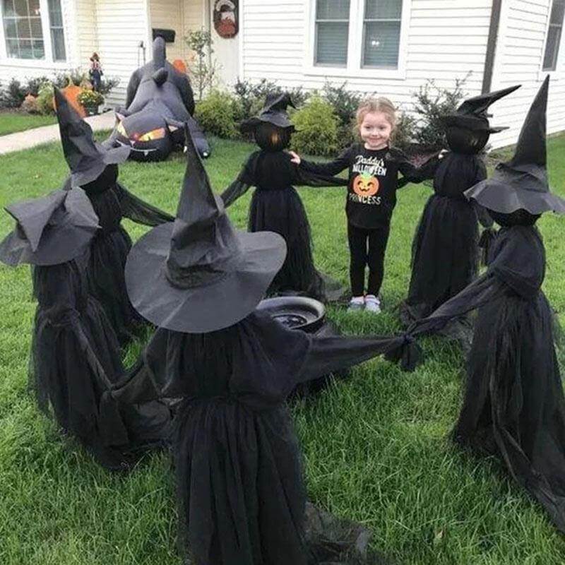 3Pcs Voice Control Halloween Witch Decoration Light Set - Image 2