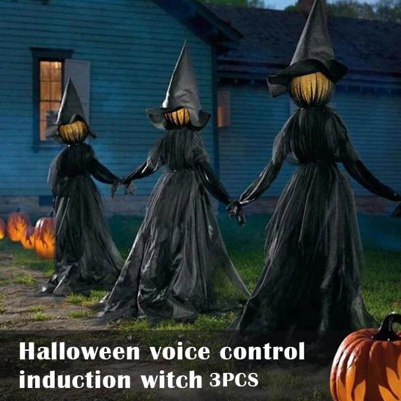 3Pcs Voice Control Halloween Witch Decoration Light Set - Image 7