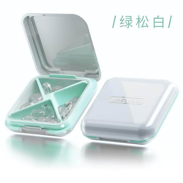 4-Grid Capsule Pill Box Travel Organizer - Image 2
